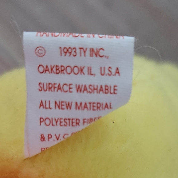 🦆 Ty Beanie Baby “Quackers” & Teenie Beanie “Quacks” Duck Set – 1993 Vintage - Picture 11 of 16